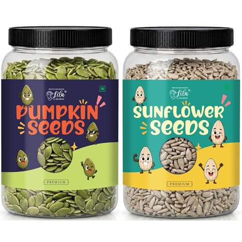 Image of LILA DRY FRUITS Seeds Combo Pack Pumpkin Sunflower Seed 100 g x 2 | Raw Mixed Seeds for Healthy Snacking, Smoothies, Salads, Breakfast & Daily Nutrition Perfect for Gifting
