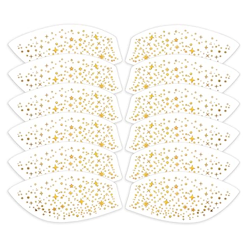 MWOOT Lidschatten Tattoos, 6 Paar/12 Stück Augen...