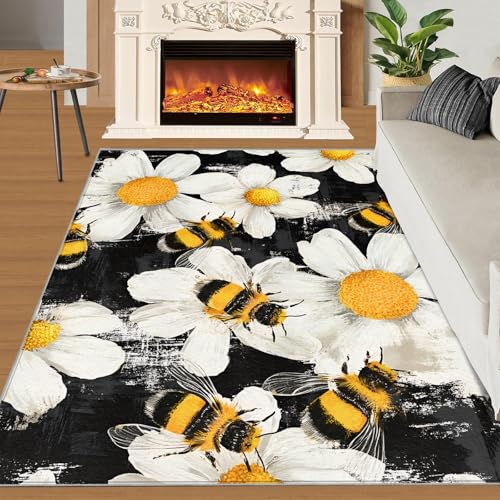 Tapete Floral 2x6 pies, rectangular, antideslizante y lavable miniatura 2