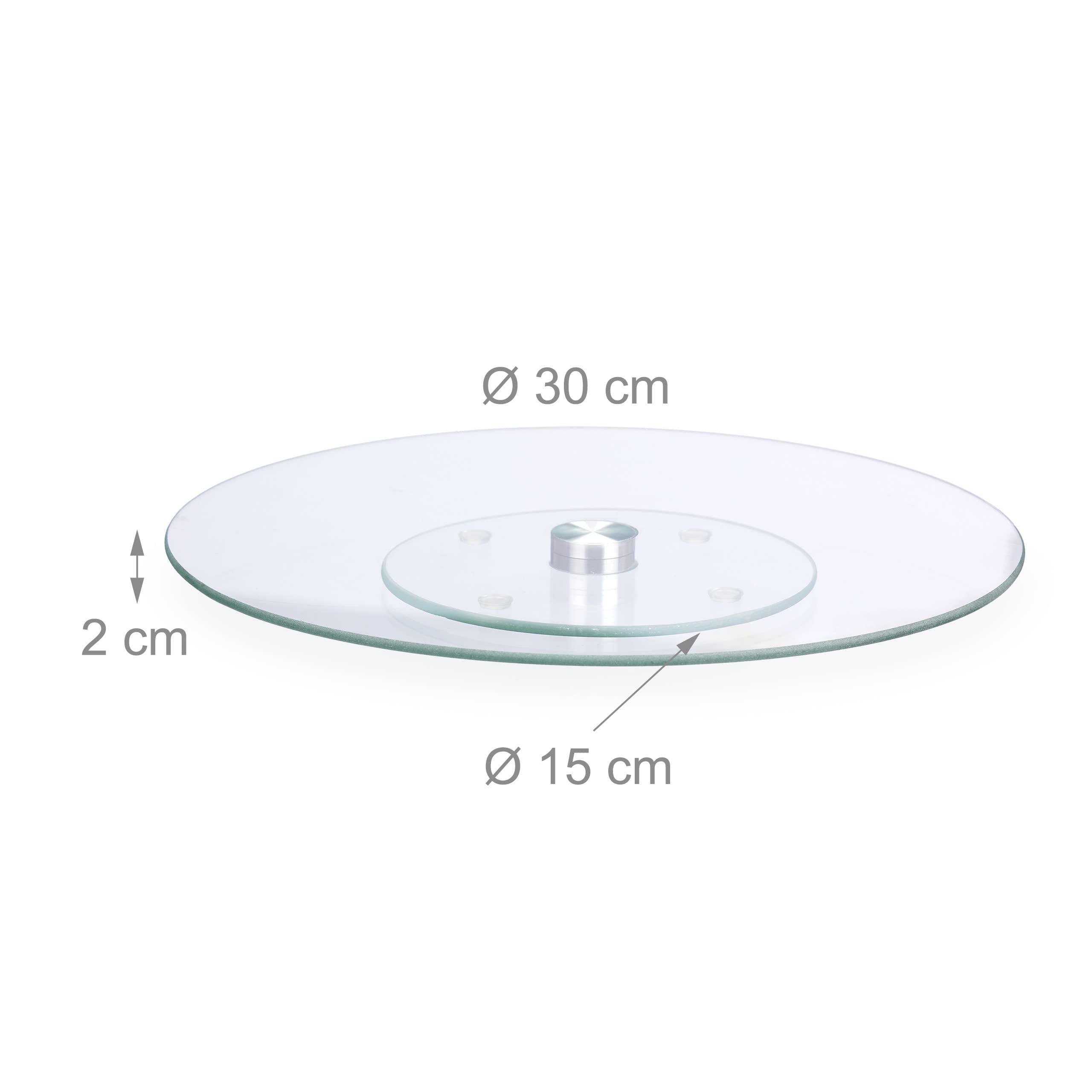 10 x patera na tort, obracana o 360º, Ø 30 cm, do serwowania i dekorowania, ciasta, okrągły talerz obrotowy, szkło, przezroczysta