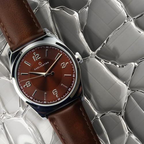 Image of Carlington Aristocrat Series Analog Watches for Men with Premium Leather Strap - CT 1072