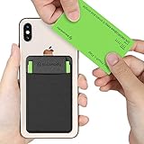 Sinjimoru 名刺入れ、 iPhone・アンドロイド スマホに張り付ける Suica・定期 パスケース、 張り直し便利 カード入れ Card Holder Sinji Pouch L-FLAPブラック。