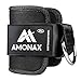 Amonax Sangle Cheville Musculation Poulie (x1) - Sangle Musculation et de Fitness sur Le Câble Machines pour Training Leste Chevilles - Sangles de Cheville (Noir, 1 pièce) (Noir)