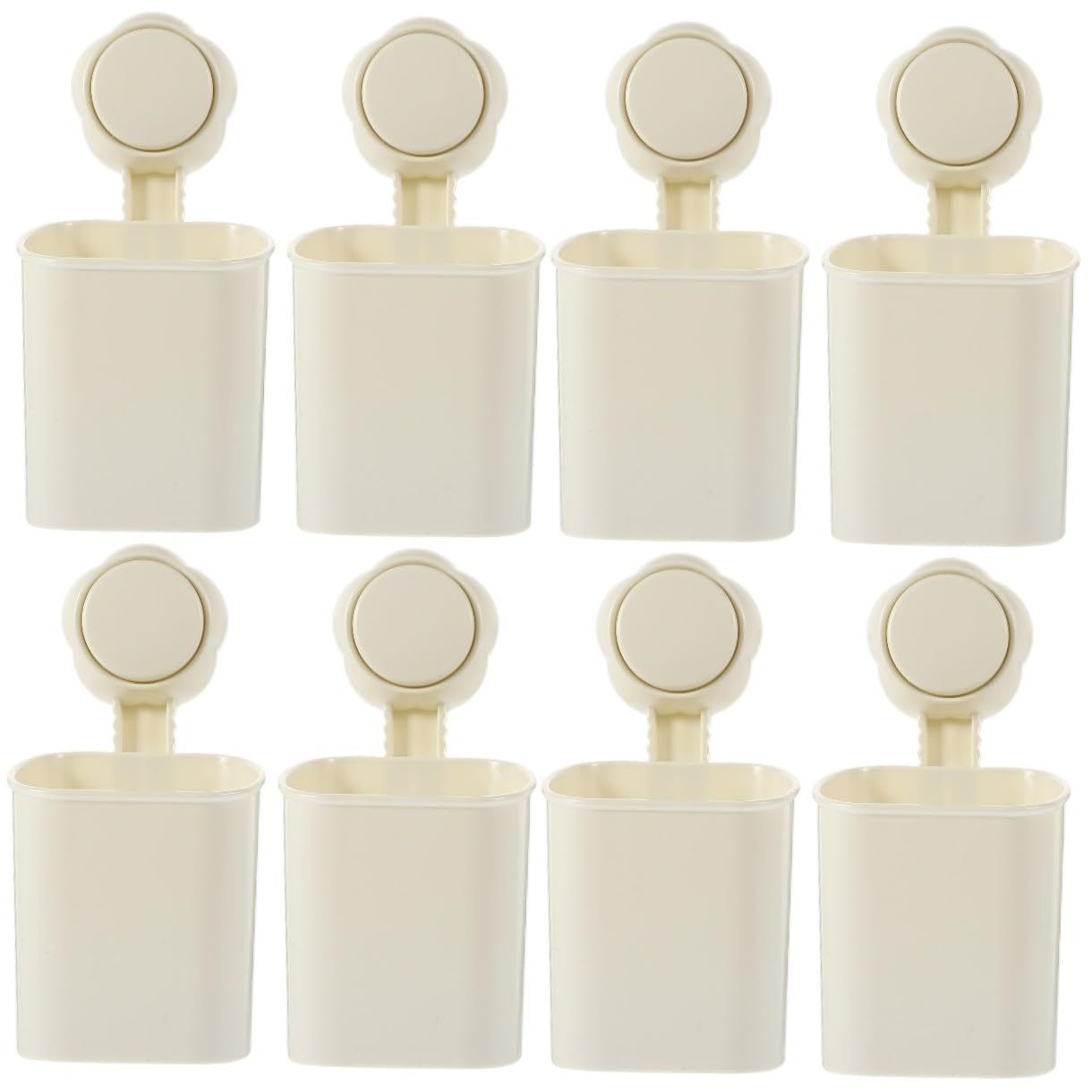 ABOOFAN Organizador De Pared con Ventosa para Baño Estante De Ducha Sin Taladro Soporte para Cepillos De Dientes Y Accesorios De Diseño De Drenaje Y Gran Capacidad 2 Piezas X 4