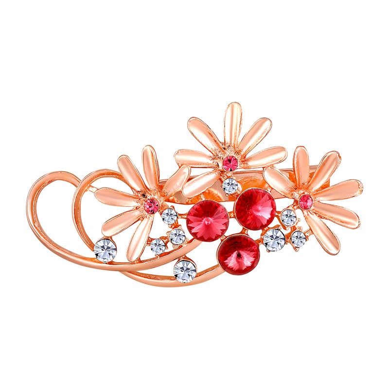 Mahi Rosegold Plated Floral Shaped Crystal Studded Saree Pin/Wedding Brooch for Women (BP1101138ZPin) (B0CRBGJGVY) Amazon Price History, Amazon Price Tracker