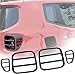 kkone Black Metal Taillight Rear Lamp Protector Cover Guard for 2015-2017 Jeep Renegade - 4 PCS (Black)
