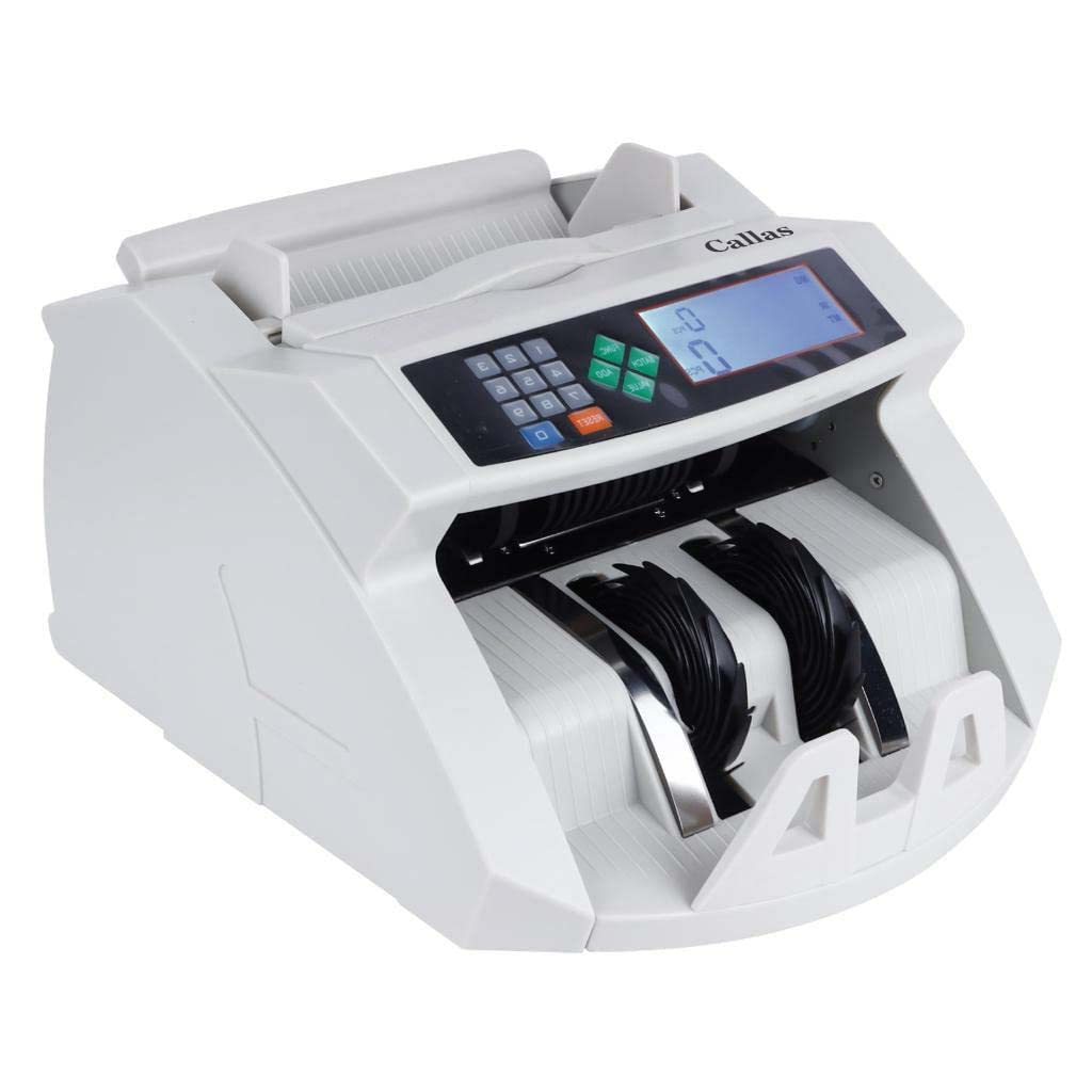 Callas Note Counting Machine with Fake Note Detection with LCD Display and Additional Display for Customer Viewing | Counts All New & Old Notes