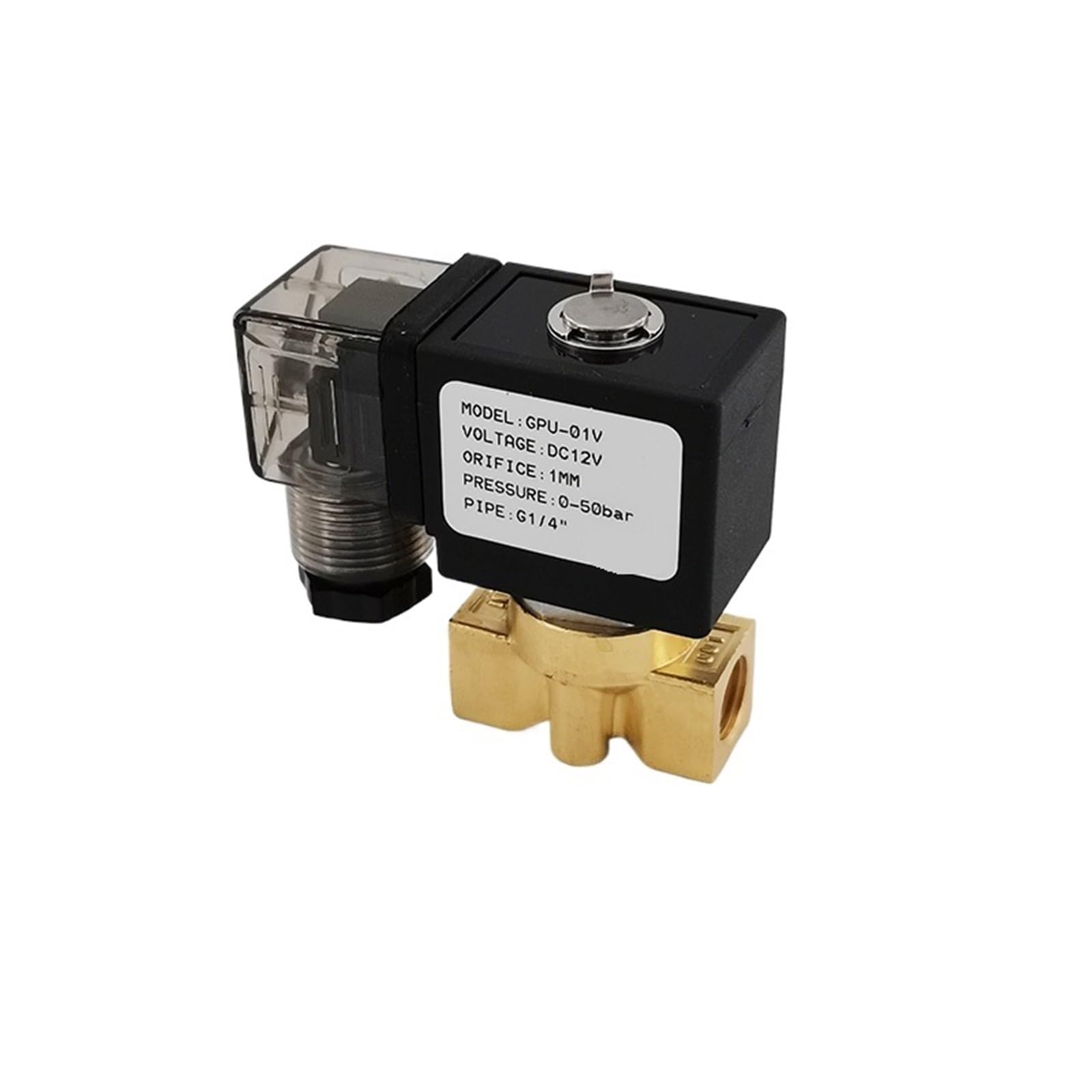Moevgridr Dc24v 2 Way Direct Acting Brass Solenoid Valve G1/4"(Dc24v)