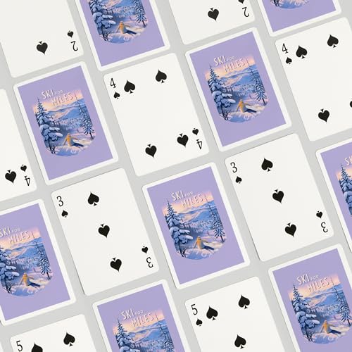 Lantern Press Ski for Miles, 52 cartas póker para adultos miniatura 4