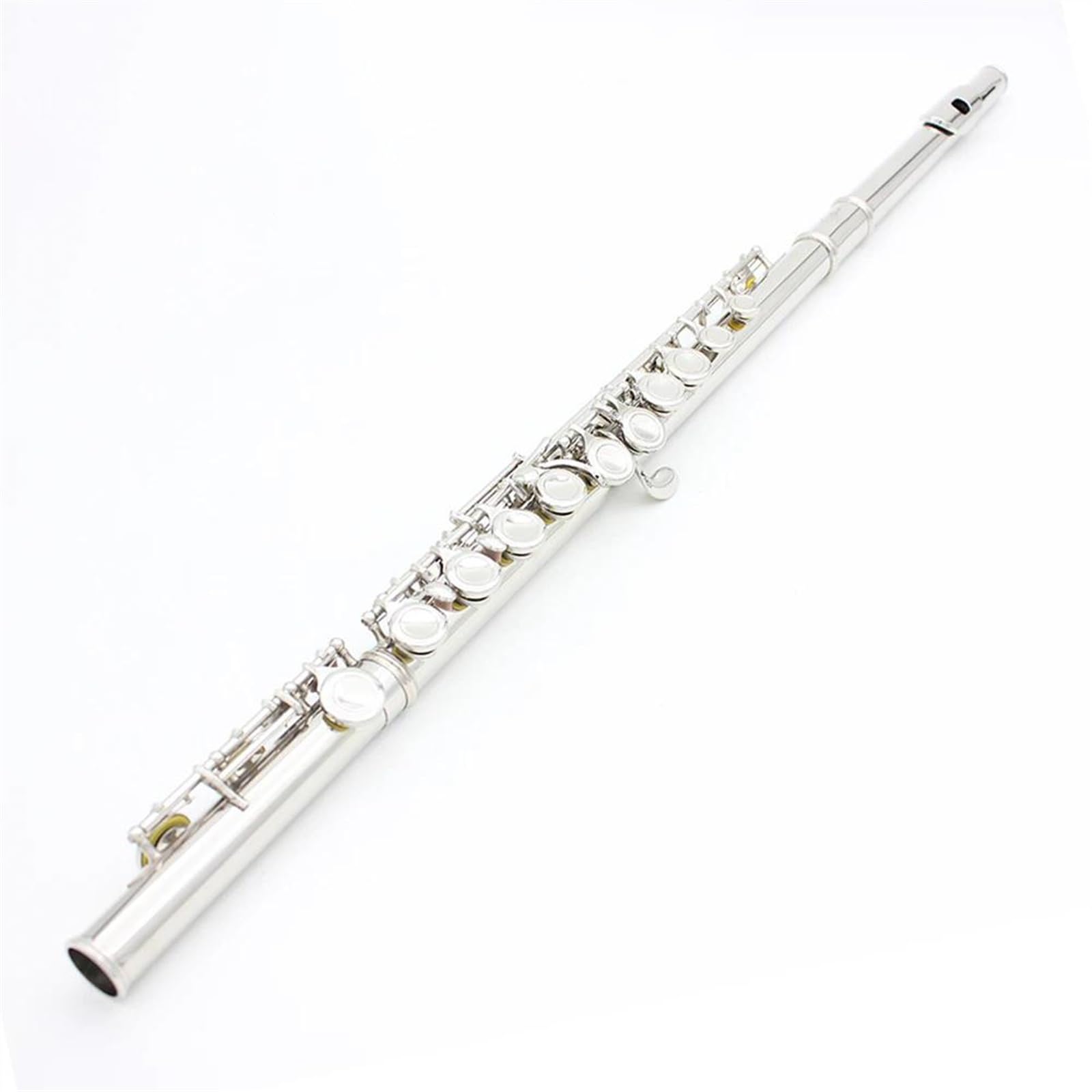 Flauta C De 16 Agujeros, Flauta De Concierto Chapada En Plata De Cuproníquel Abierta Cerrada Con Llave E Y Accesorios De Caja Flauta Travesera Kit