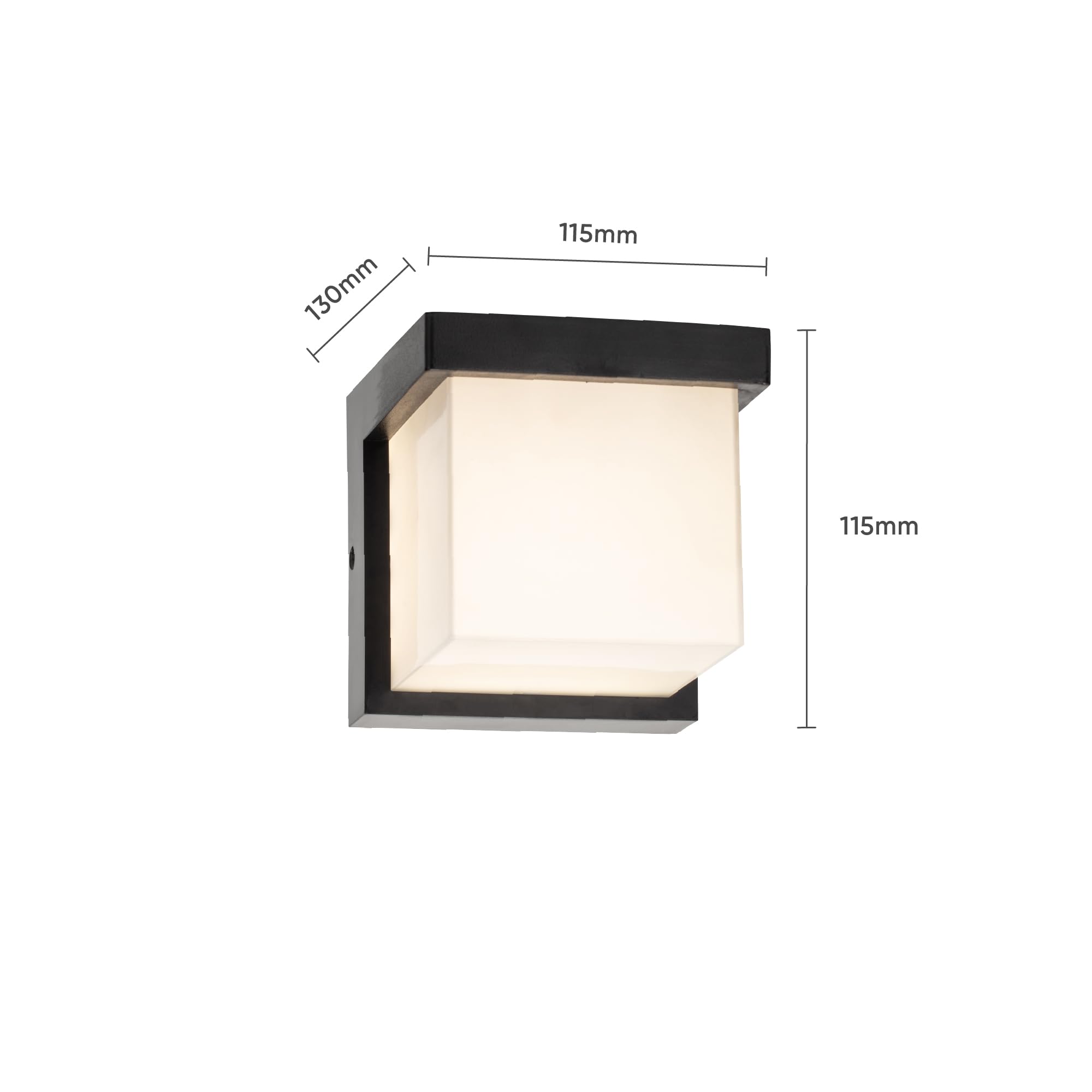 Zewnętrzna Lampa Ścienna 9W 750lm 4000K Oprawa Ogrodowa LED IP65 Lampa Elewacyjna Czarna Idealna na Balkon Taras Ogród Garaż