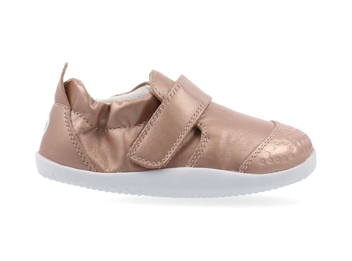 Bobux Xplorer Go - Primi Passi - Sneaker per Bambini in Morbida Pelle Pregiata (Rose Gold, Sistema Taglie Calzature EU, Bimbo (0-5 Anni), Numero, Media, 18)