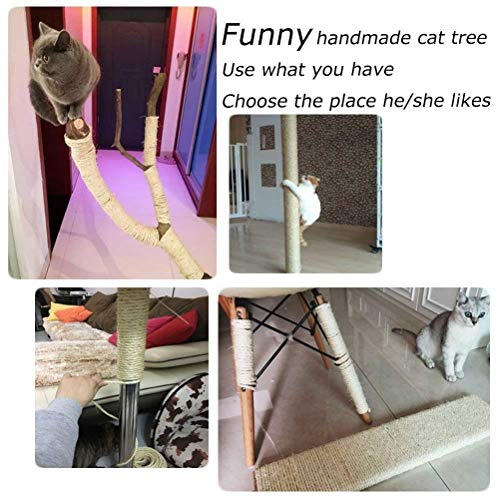 Yangbaga Cat Natural Sisal Rope for Scratching Post Tree Replacement, Hemp Rope for Repairing, Recovering or DIY… - Image 7