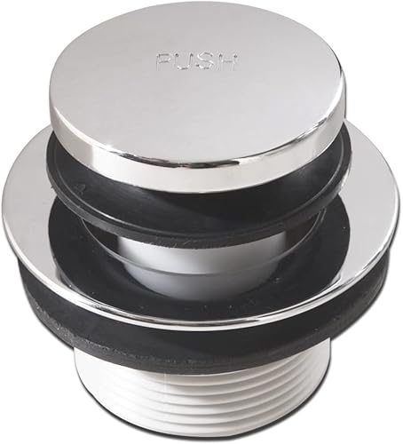 Tapón de drenaje de bañera con buje de plástico ABS, se adapta a interiores de 1-12 pulgadas o 1-38 pulgadas, fácil de instalar, cromado chapado