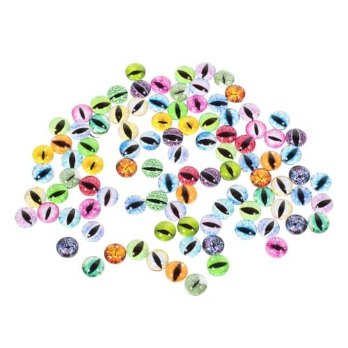 Tofficu Ojos de Muñeca de Cristal 8mm para Bricolaje Artístico, Accesorios de Vidrio Transparentes, Materiales DIY para Manualidades Creativas, Artesanía en Casa y Decoración