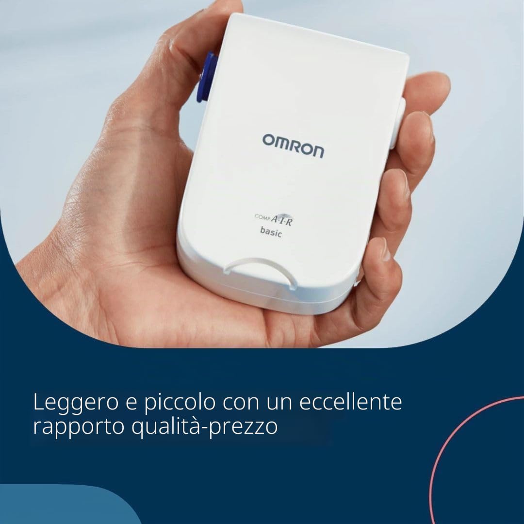 OMRON C803 Aerosol Compatto e Silenzioso per Bambini e Adulti, Nebulizzazione Efficace, Facile da Trasportare, Versione Farmacia