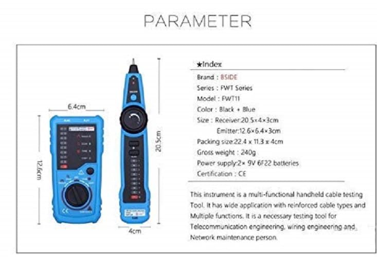 MAKWORLD Lan Tester with Wire Tracker, RJ11 RJ45 Line Finder Cable Tester for Network LAN Ethernet Cable Collation, Phone Telephone Line Tester (Multicolor) 2