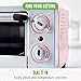 GreenLife Countertop Toaster Oven Air Fryer Stainless Steel, Healthy Ceramic Nonstick, PFAS Free, Tray & Basket, Bake, Broil, Reheat, Adjustable Temp & Time Control, Auto Shutoff, Pink