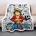 Coperte Cartone Animato Anime One Piece Modello Coperta di Flanella Coperta per Adulti per Bambini Caldo Divano per Il Tempo Libero Sedia Soffice Coperta Soffice,D,150*200CM