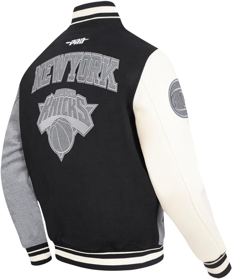 Pro Standard NBA mens Mens Nba Reverse French Terry Wool Varsity Jacket - Image 4