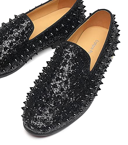 Men's Studded Loafers Spikes Rivets Luxury Dress Wedding Party Prom Shoes3