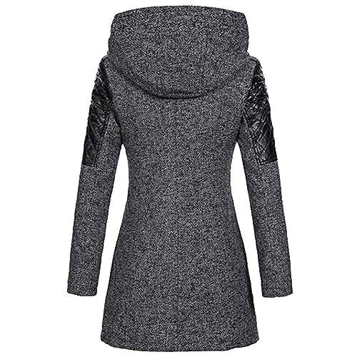 maisdgop Winter Coats for Women Casual Warm Padded Zipper Outwear Fleece Hooded Long Sleeve Jackets Comfy Fashion Parka Coat2