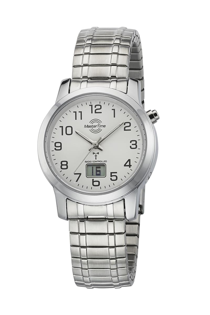 Master Time Funk Quarz Damen Uhr Analog-Digital mit Edelstahl Armband MTLA-10307-12M