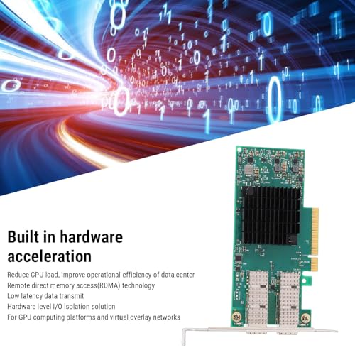 Dual Port Server Network Card, 10Gbps High Speed, Low Latency, MCX4121A XCAT, PCIe x8, Network Adapter with Short Bracket, for Desktop miniatura 2