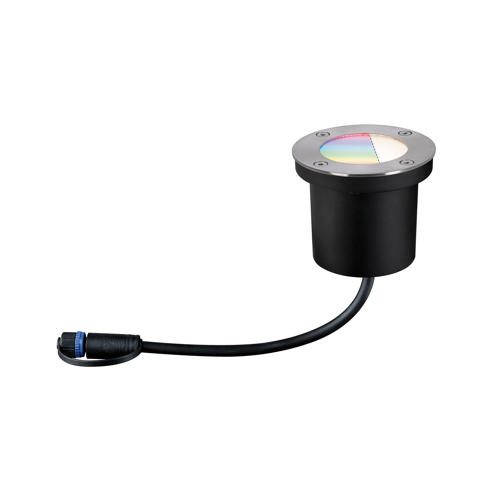 Paulmann 94274 Plug & Shine LED apparecchio per esterni ZigBee incl. 1 apparecchio da incasso a pavimento RGBW dimmerabile da 3,6 Watt IP65 argentato illuminazione da giardino bianco caldo 3000 K