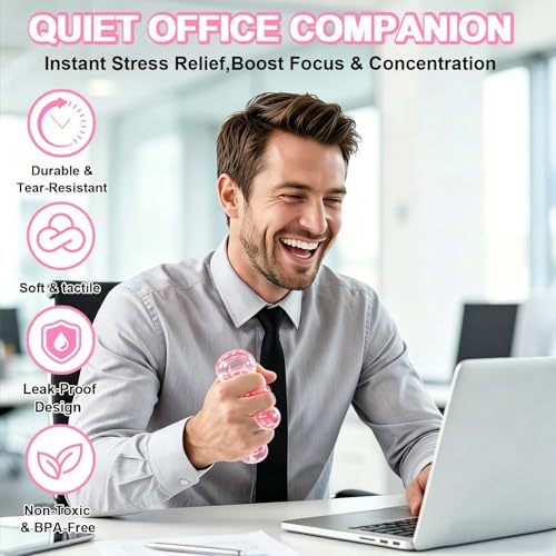 Image of Ice Cube Squishy Fidget Toy:Square Maltose Stress Ball for Anxiety Relief, Soft Squeeze Sensory Toy for Men Women Adults Office Desk, Clear Water Cube Hand Exercise Toy, Fun Birthday Gift Party Favors