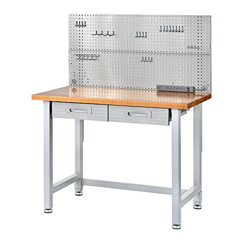 Seville Classics UltraHD Stainless Pegboard Workcenter