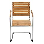 OUTLIV. Maui Gartenstuhl Freischwinger Edelstahl Teak