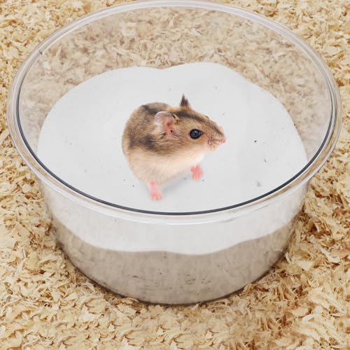 Wontee Hamster caixa de areia para banho de areia recipiente escavação hamster banheiro para hamster