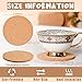 Didaey 200 Pcs Cork Coaster for Drink 4 Inch Absorbent Blank Wooden Thick Coaster Set for Wine Glass Cup Mug DIY Crafts Office Home Cottage (Round)