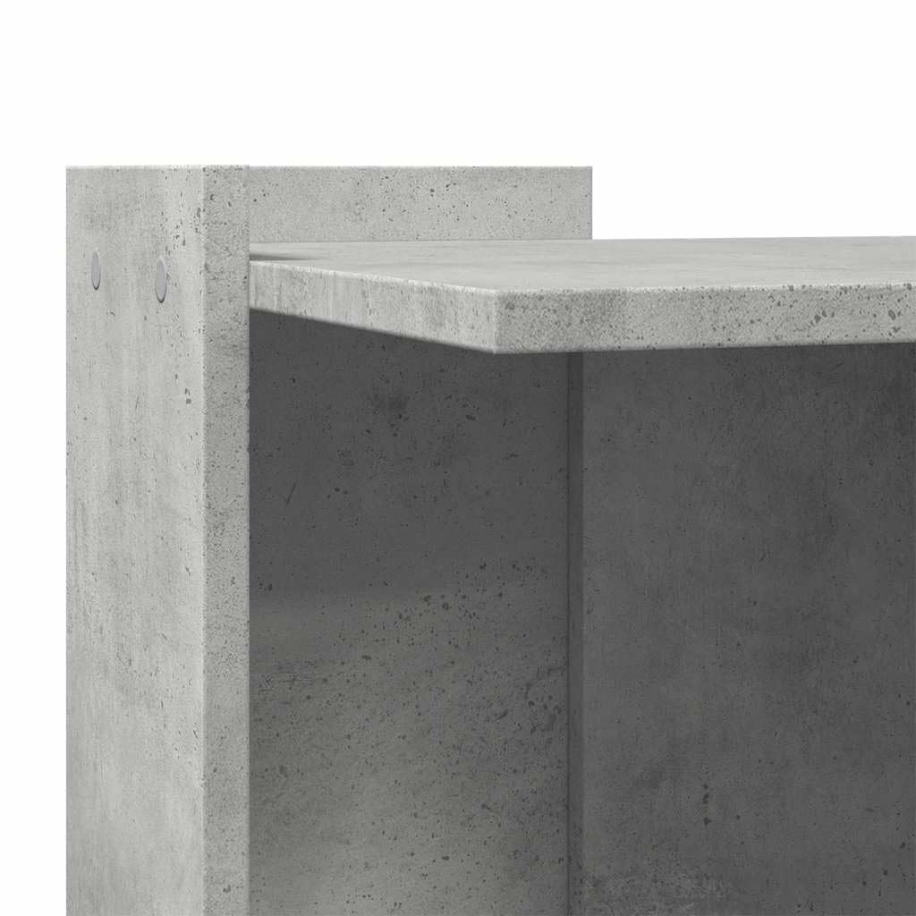 Katzenklo Schrank Betongrau 42x42x51 cm Katzenhaus Holzwerkstoff | Stilvolles Katzenhaus und Beistelltisch für das Wohnzimmer, ideal zur dezenten Platzierung von Katzentoiletten.