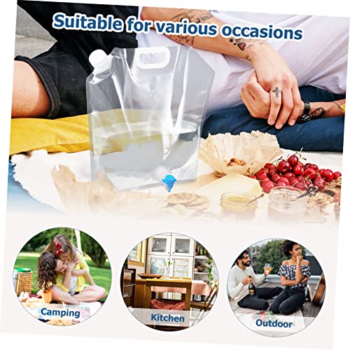 Récipients eau pliables résistant au manque de place en camping avec robinet - 5