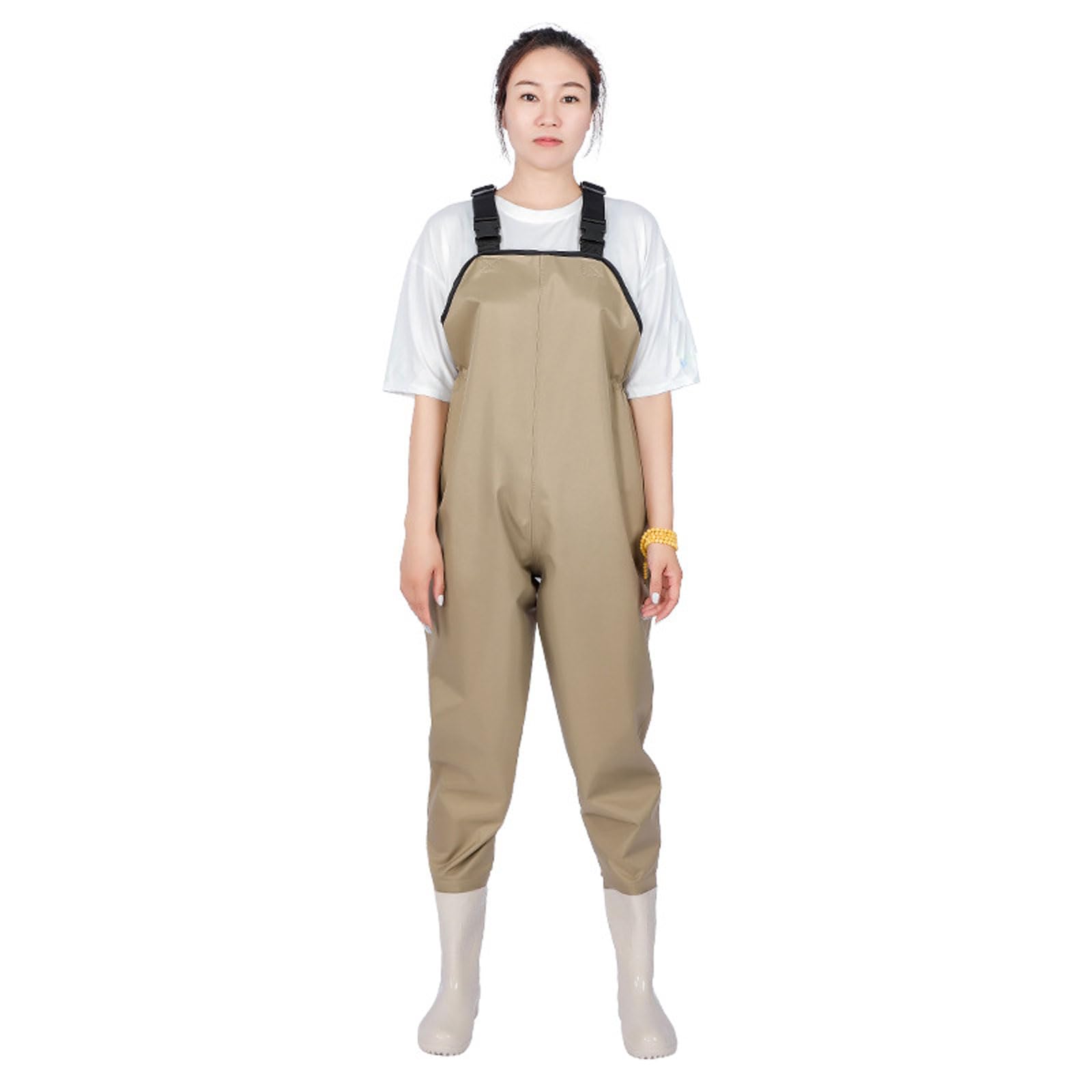 Vadeadores de Pesca,Pantalones Pescador para Pesca Al Aire Libre Caza,Niños Damas Vadeadores,Impermeables y Transpirables con Botas,Nailon Waders Botas,Correa de Hombro Ajustable