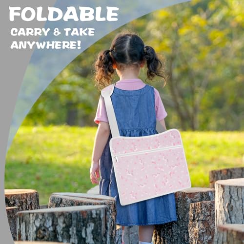 Image of MENZOKE Kids Travel Tray for Toddler Car Seat, Gift for Girl Activities | Road Trip Essentials Accessories Lap Tray for Girl with Dry Erase Board & iPad Holder Stand as Birthday Gift, LightPurple