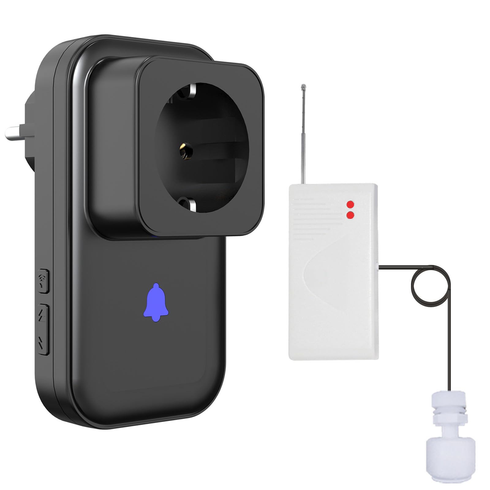 Interruttore Protezione Automatica con Sensore Livello Acqua Wireless - Controllo Livello Alto/Basso | Allarme 100 dB, Portata 100 m - per Torri Acqua, Fosse Settiche, Agricoltura e Industria