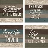 Carson River Square House Coaster Set