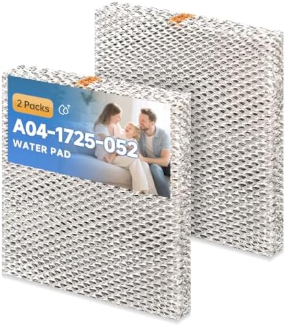 ZHONG MERV A04-1725-052 Humidifier Pad Evaporator Compatible with Skuttle A04-1725-052 Model 2000 White-Rodgers HFT2100 HFT2700 and Goodman HUM-1725052 HUM-SFTBP Replacement Filter Hard Wick 2 Packs