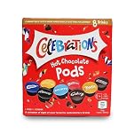 Celebrations Hot Chocolate Dolce Gusto Compatible Pods - Twix, Mars, Bounty, Snickers, Galaxy, Malteser, Milky Way & Galaxy Caramel Flavors - 1 Box, 8 Capsules