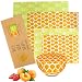 Ecozoi REUSABLE Beeswax Food Wraps, Assorted 4 Pack Sandwich Wraps, Plastic Free Food Storage Ideal for Kitchen Storage, Bread Wraps, Vegetable & Fruit Bowl Covers, zero waste | 1S, 1M, 1L, 1XL