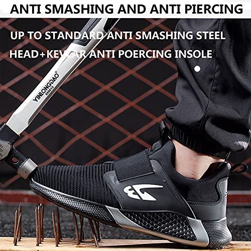 Veiligheidsschoenen Heren Dames Werkschoenen Met Stalen Neus Lichte Werkveiligheidsschoenen Asportieve Stalen… - Image 6