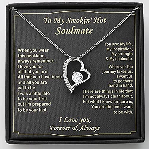 To my Smokin hot Soulmate Necklace, Birthday For Wife Anniversary From Husband, Wedding, Anniversary, Gift for Wife, Necklace for Wife Luxury Jewelry styles On Birthday, Xmas, Anniversary,One Size