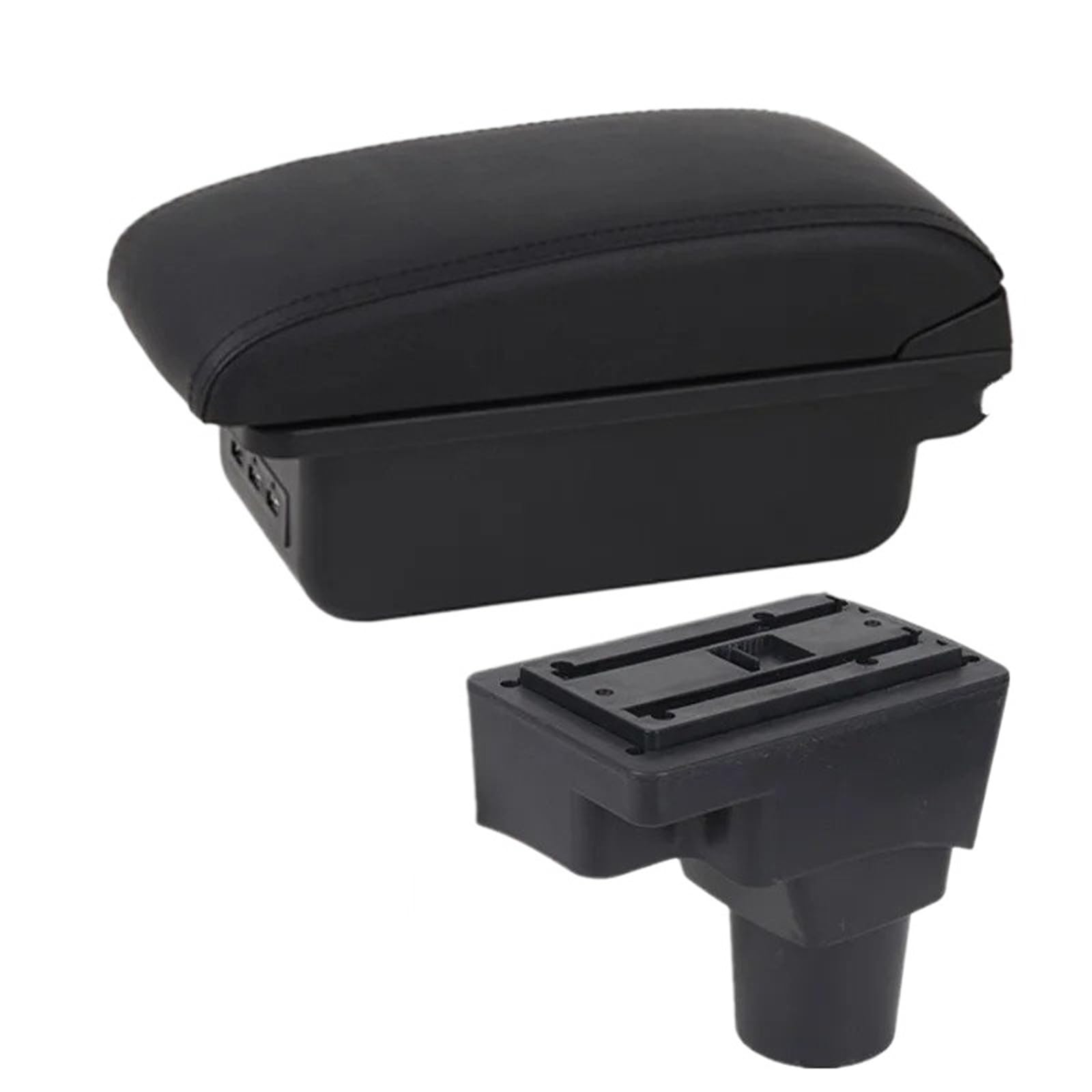 AWGNTQQ Car Armrests For Chevrolet For Sonic Aveo Lova T250 T300 Car Armrest Storage Box Dedicated Retrofit Accessories(B2 black line 3USB)