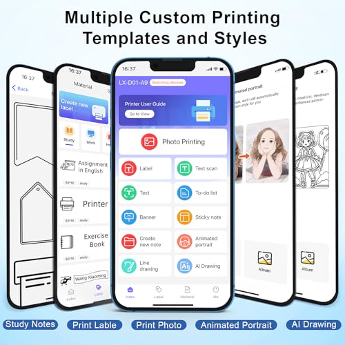 Doobuli Label Maker Machine with Tape - Thermal Label Printer Bluetooth Label Maker Machin - image 5