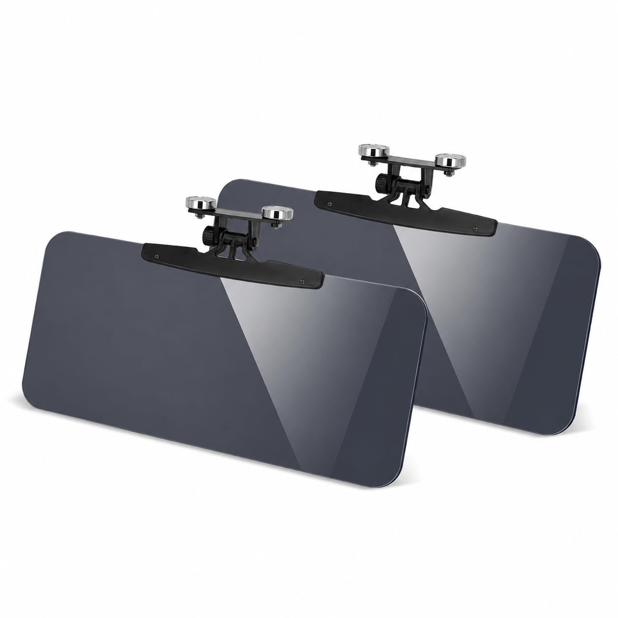 Photo 1 of 2-Pack Magnetic Sun Visor for UTV & Golf Cart, Polarized Anti-Glare Adjustable Sunshade, Tool-Free Fit for Polaris Ranger/Defender, Can-Am, Uforce 1000, EZGO with Metal Roof/Crossbars,13.39" × 6.1"