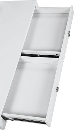 Miniatura 4 de Coaster Home Furnishings Gemma - Escritorio de escritura (2 cajones, color blanco brillante y cromado, 47.6 x 23.6 x 35.8in)