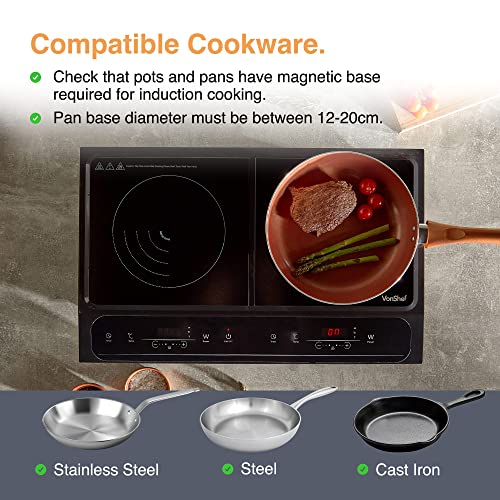 Portable Double Induction Hob - 2800W Electric Cooking System - Image 2